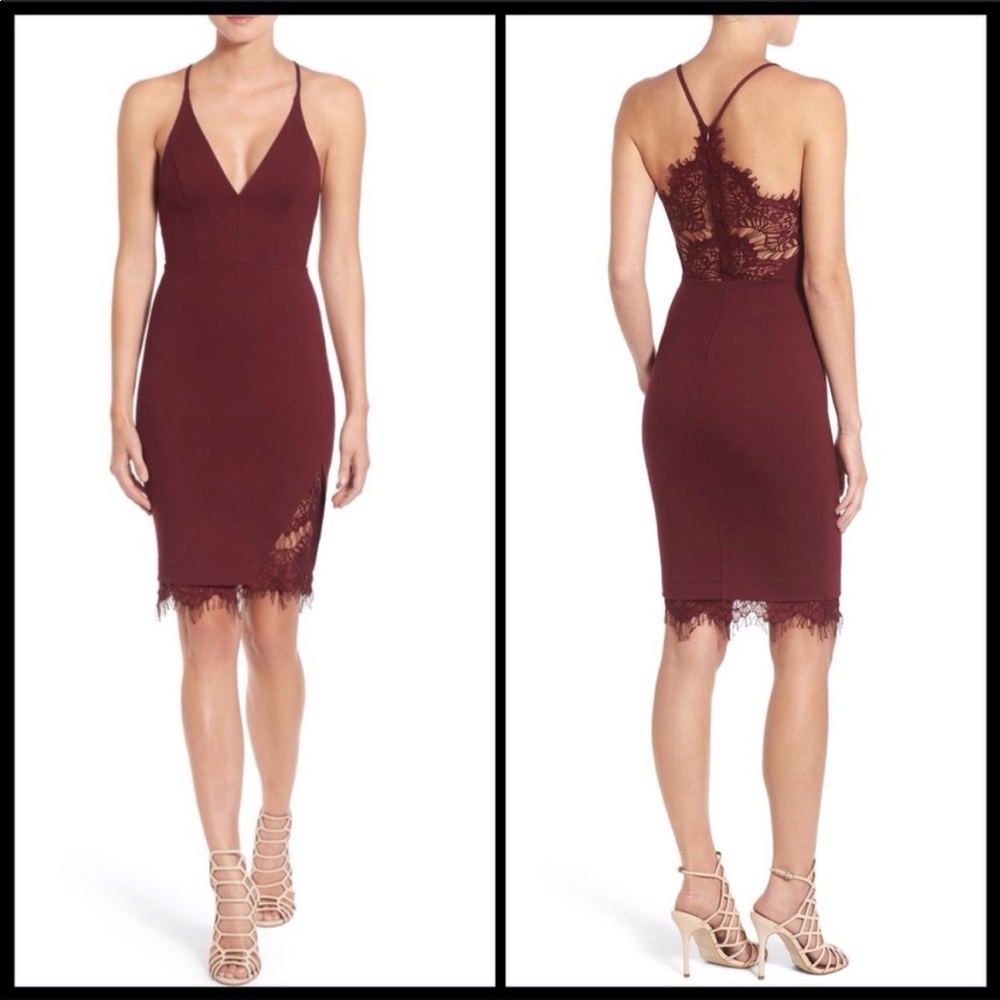 ASTR the label lace back body on dress. Size Small